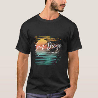 San Diego California Retro Style Colourful Casual T-Shirt