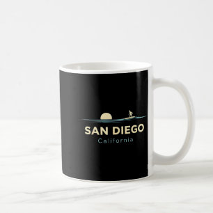 San Diego California Retro Surfboards Surf Summer Coffee Mug