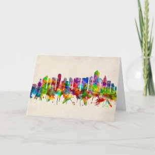 San Diego California Skyline Holiday Card