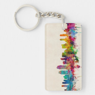 San Diego California Skyline Keychain