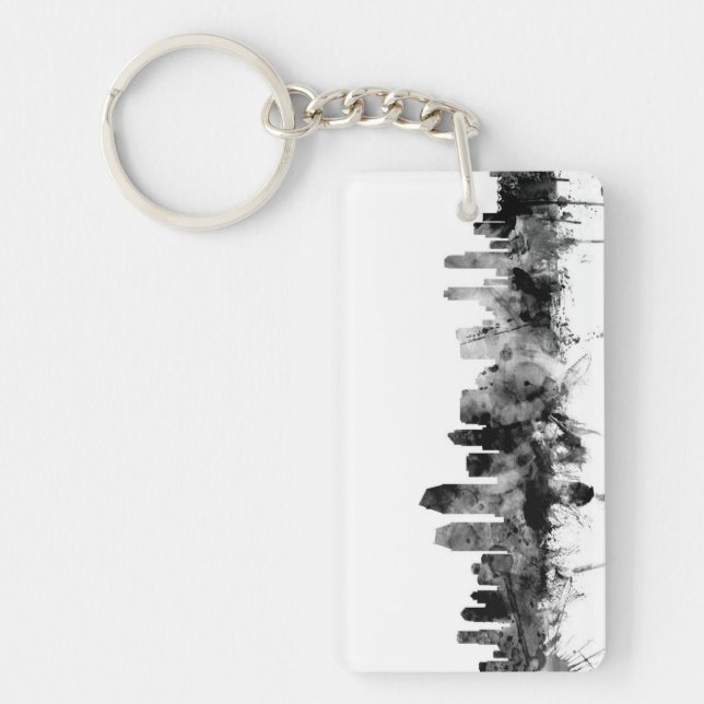 San Diego California Skyline Keychain (Front)