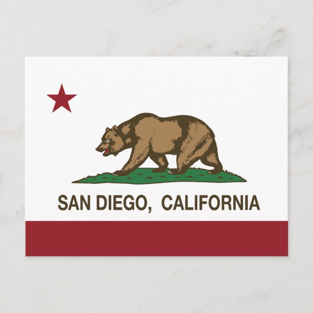San Diego California state flag Postcard (Front)