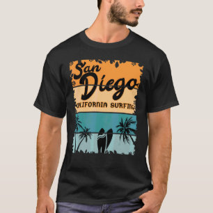San Diego California Surfing  Retro Vintage Surfer T-Shirt