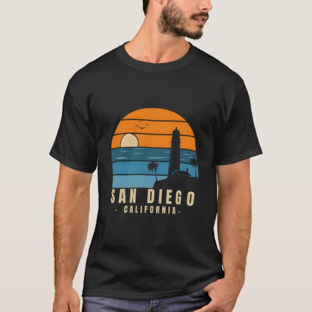 San Diego California Throwback T-Shirt (Front)