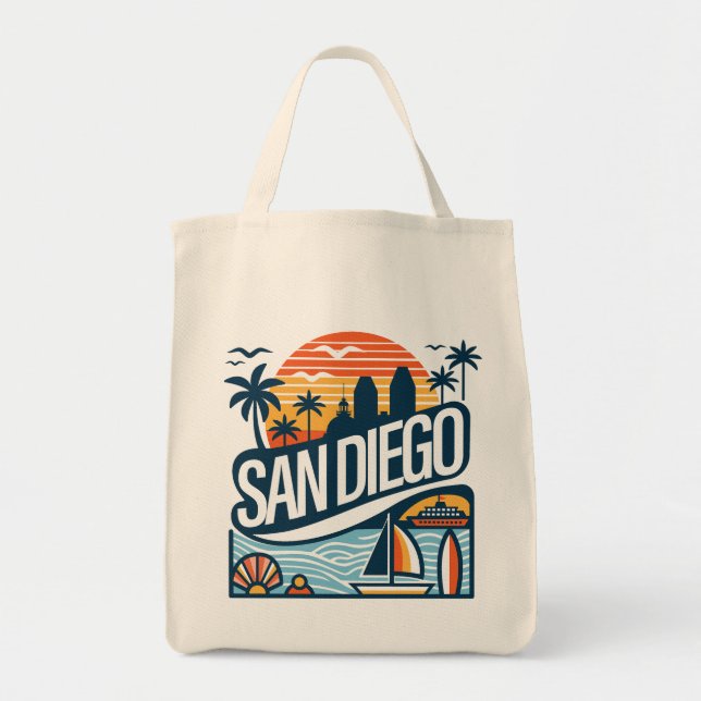 San Diego California Tote Bag (Front)