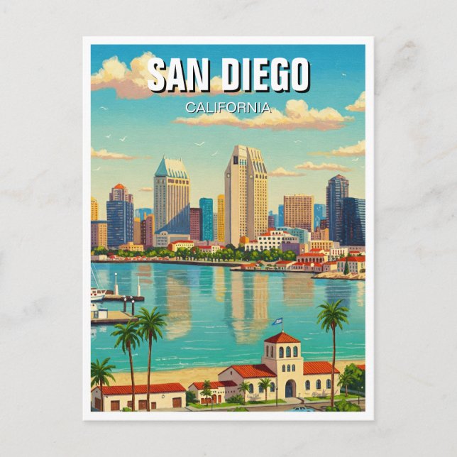San Diego California Travel Postcard (Front)