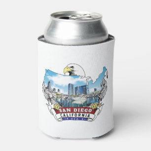 San Diego, California USA Bald Eagle  Can Cooler