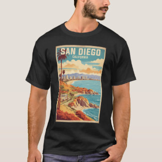 San Diego California Usa Vintage Travel Tourism   T-Shirt