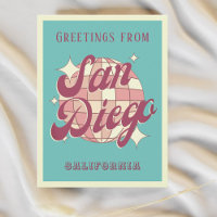San Diego California vacation retro Postcard