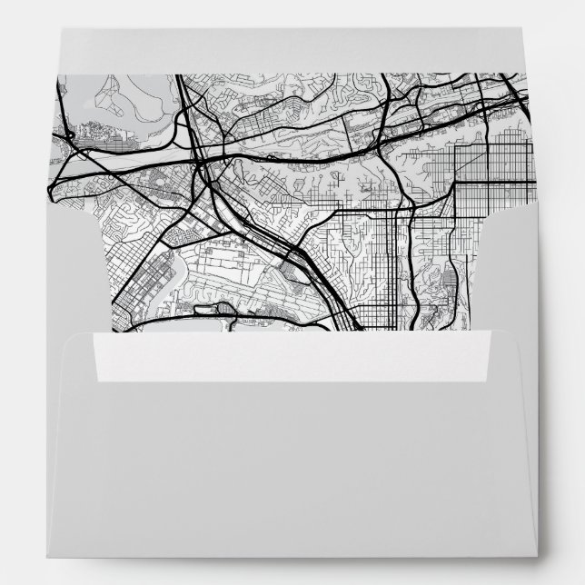 San Diego City Map Envelope (Back (Bottom))