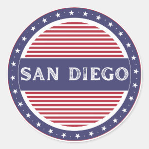 San Diego City Pride Emblem – American Identity Classic Round Sticker