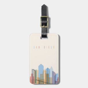 San Diego City Skyline Luggage Tag