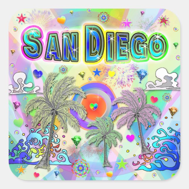 San Diego Deep Dream Sticker (Front)
