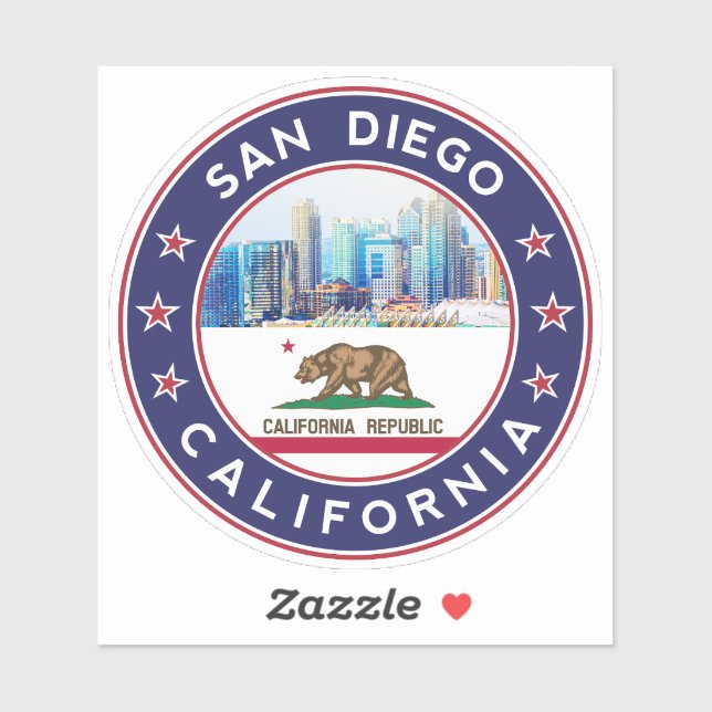 San Diego design with Flag of California (Sheet)