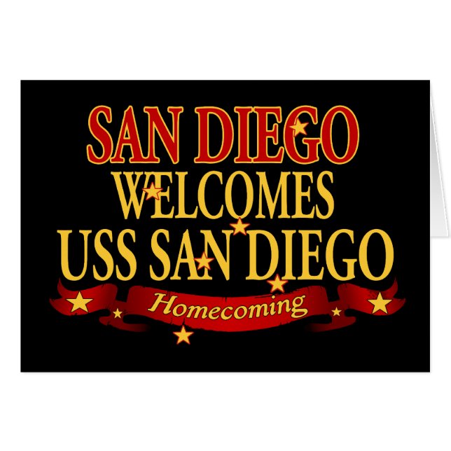 San Diego fait bon accueil à USS San Diego (Devant horizontal)