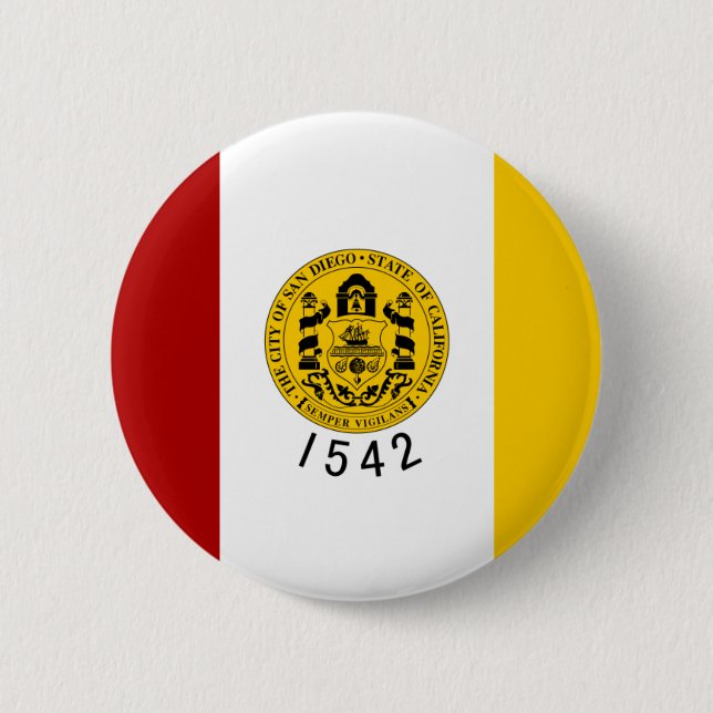 San Diego Flag 2 Inch Round Button (Front)