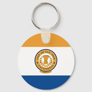 San Diego Flag Keychain