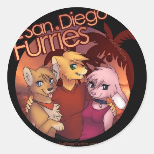 San Diego Furries Classic Round Sticker