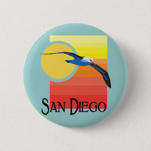 San Diego Gull 2 Inch Round Button