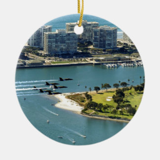 San Diego hornets Ceramic Ornament