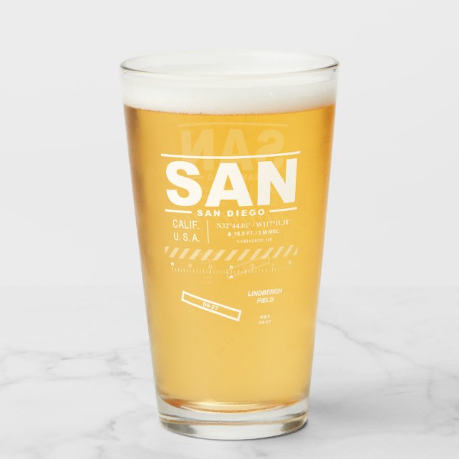 San Diego International Airport SAN Glass (Back Filled)