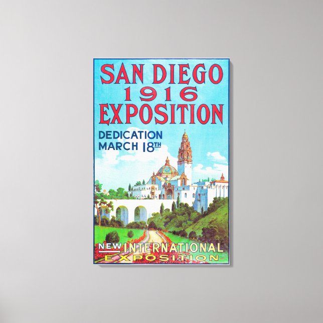 San Diego International Exposition Poster Canvas Print (Front)