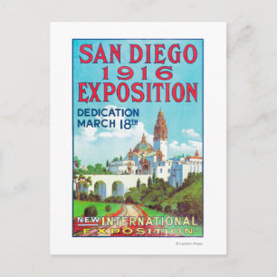 San Diego International Exposition Poster Postcard