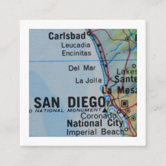San Diego Nous avons déplacé une nouvelle carte d' (Devant)