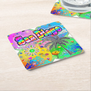 San Diego Quadro Seasons Coaster