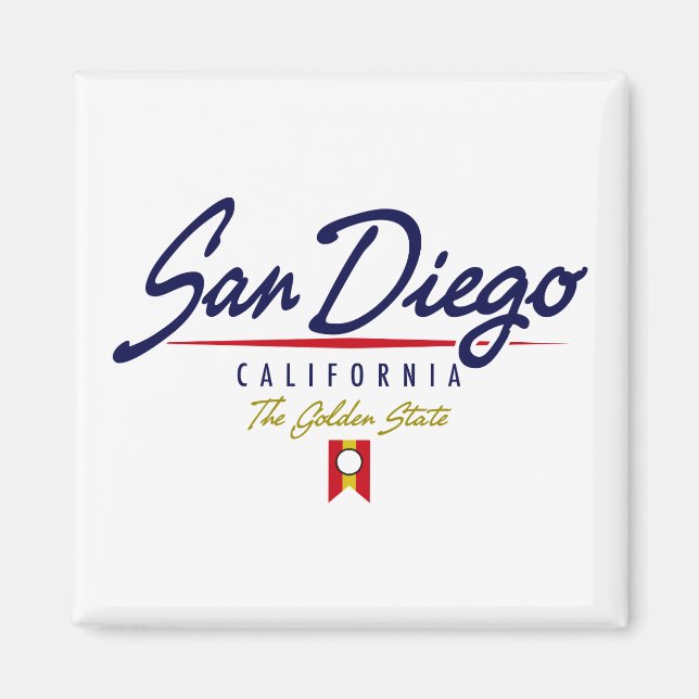 San Diego Script Magnet (Front)