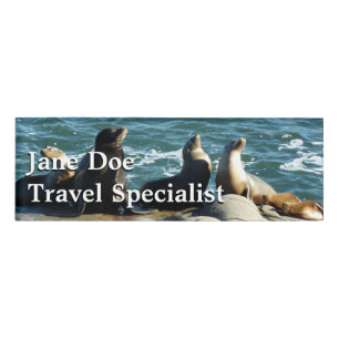 San Diego Sea Lions Name Tag