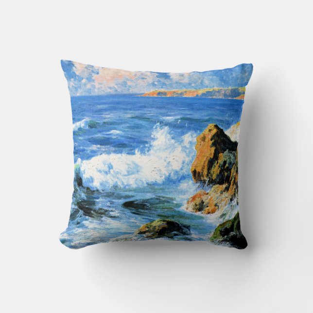 San Diego Shores, fine art, Throw Pillow (Front)