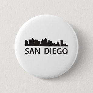 San Diego Skyline 2 Inch Round Button