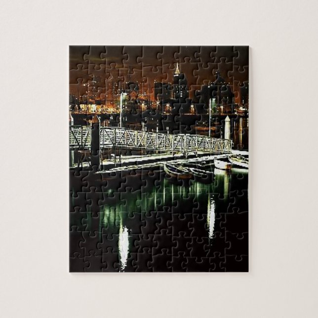 San Diego Skyline at Night Jigsaw Puzzle (Vertical)