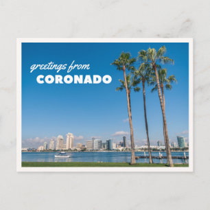 San Diego Skyline from Coronado Island Postcard