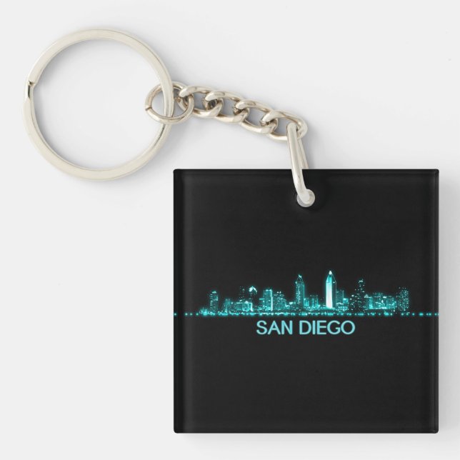 San Diego Skyline Keychain (Front)