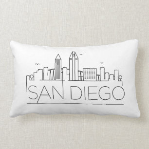San Diego Skyline Lumbar Pillow