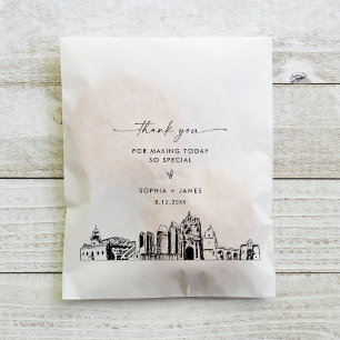 San Diego Skyline Mariage Merci Favoriser les sacs