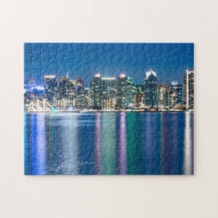 San Diego Skyline Night Jigsaw Puzzle