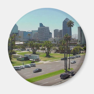 San Diego Skyline Seen From The Maritime Museum Magnet