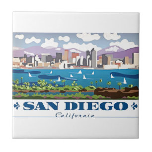 San Diego Skyline Tile