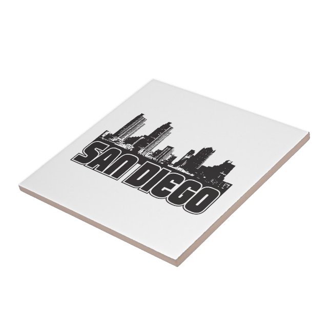 San Diego Skyline Tile (Side)