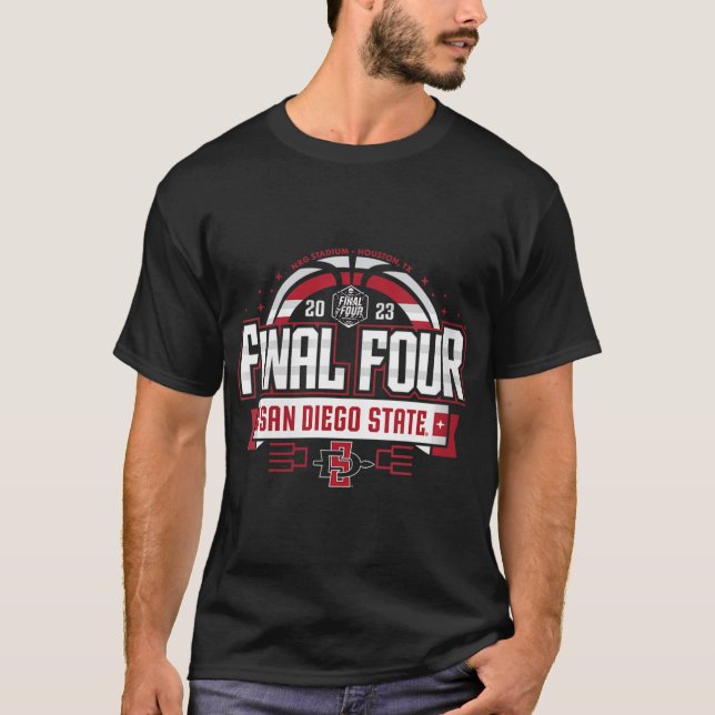 San Diego State Aztecs Final Four 2023 Basketball  T-Shirt (Front)