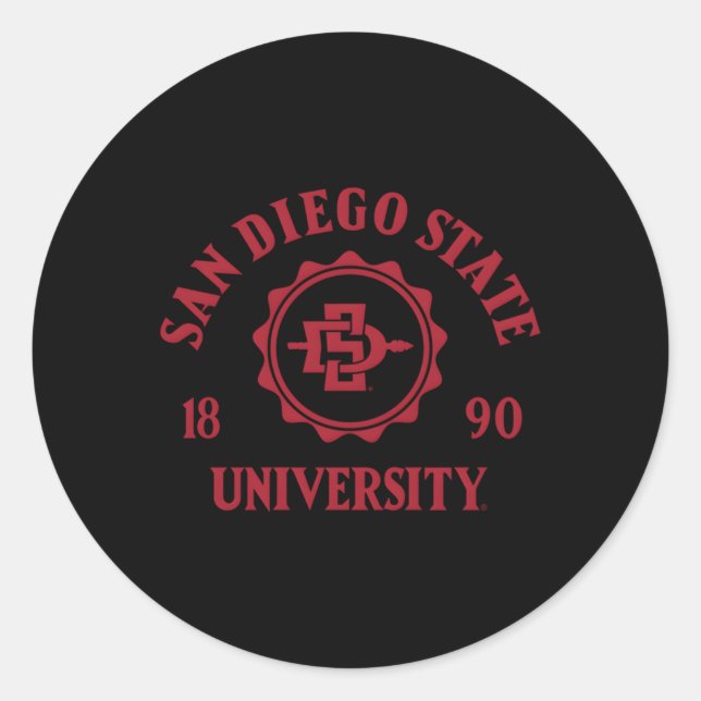 San Diego State Aztecs Stamp Classic Round Sticker (Front)