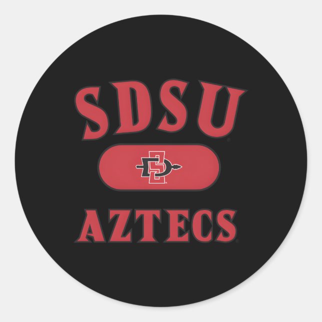 San Diego State Aztecs Varsity Classic Round Sticker (Front)