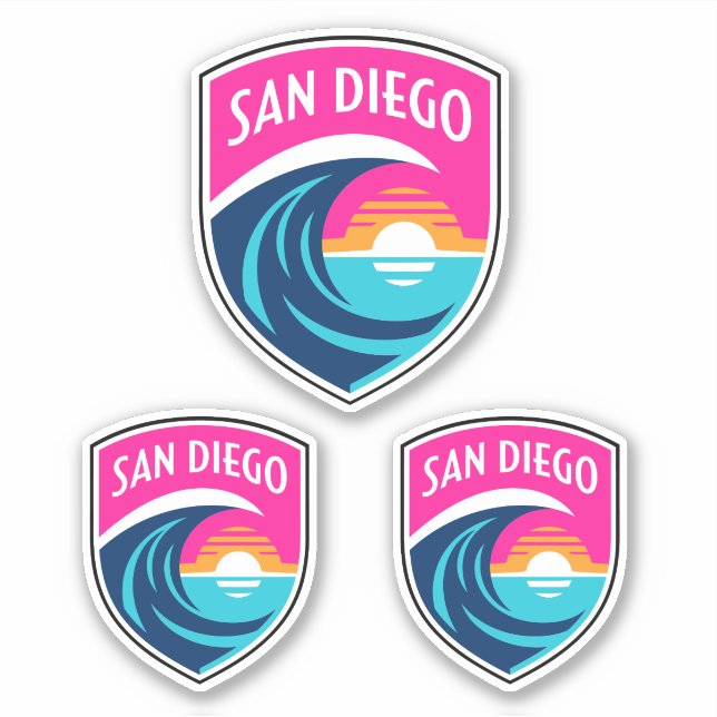 SAN DIEGO - STICKERS DE L'ÉQUIPE DU CLUB DE FOOTBA (Devant)
