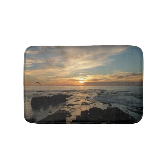 San Diego Sunset I California Seascape Bath Mat (Front)