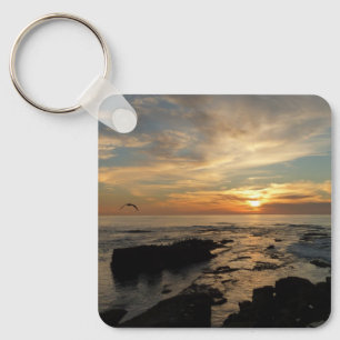 San Diego Sunset I California Seascape Keychain