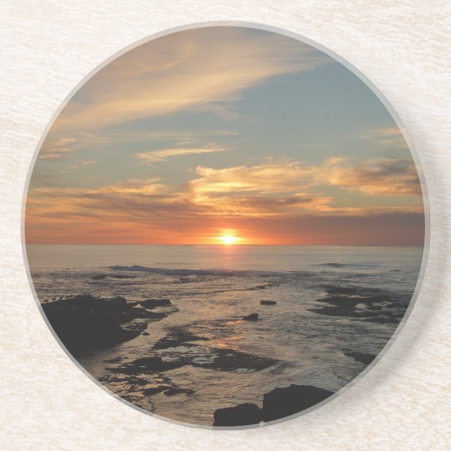 San Diego Sunset II California Seascape Coaster (Front)