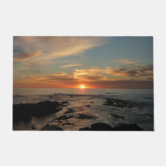 San Diego Sunset II California Seascape Doormat (Front)